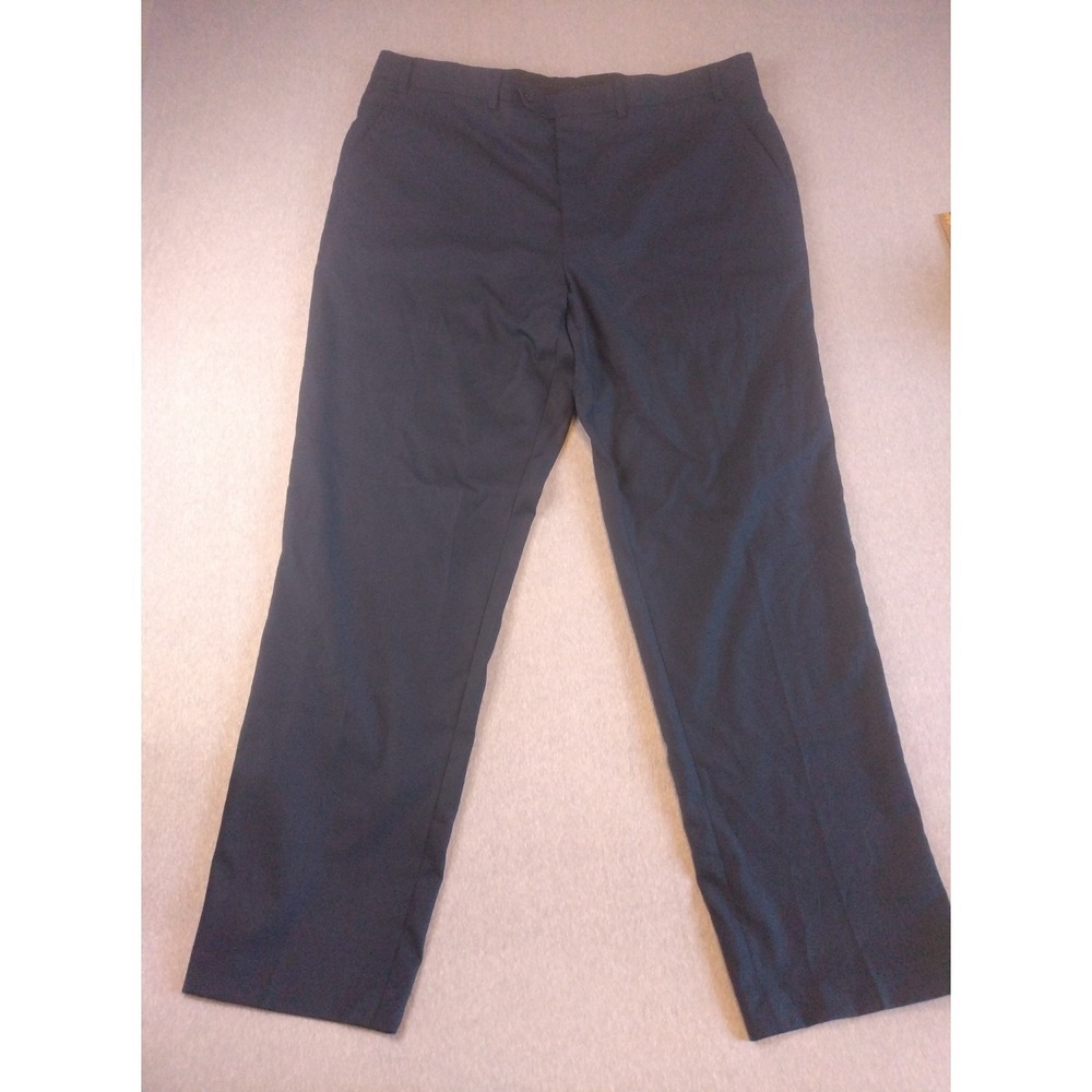 Michael Kors Mens 40x32 Solid Classic Fit Dress Pants Navy Passport Collection